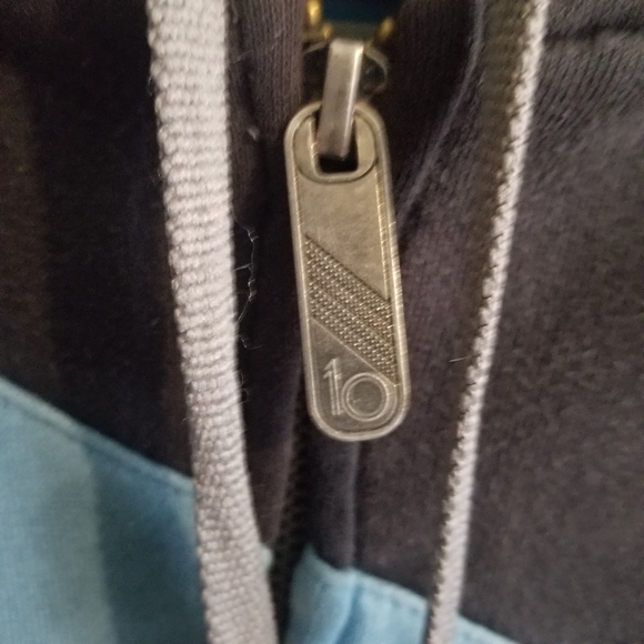 Y2k vintage hoodie Hang Ten Striped Full Zip-Up Hoodie Mens Size Small - Picture 6 of 14